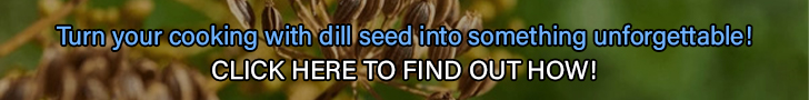 A leaderboard advertisement about Cooking with dill seed into something unforgettable!
